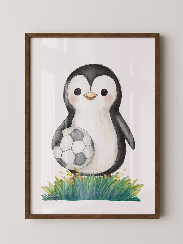 Pinguin Fußball Illustration