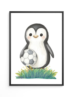 Pinguin Fußball Illustration