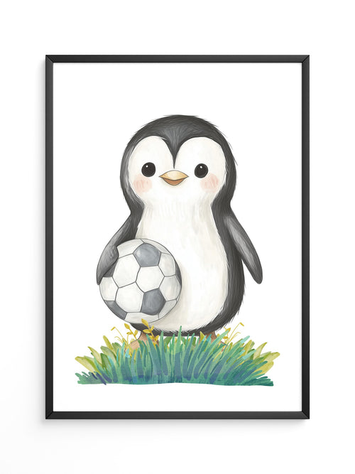 Pinguin Fußball Illustration