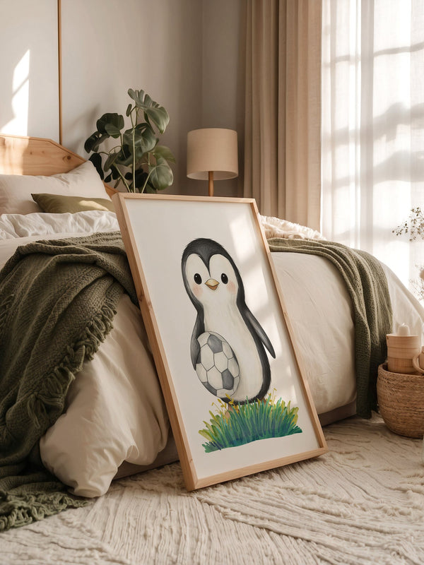 Pinguin Fußball Illustration