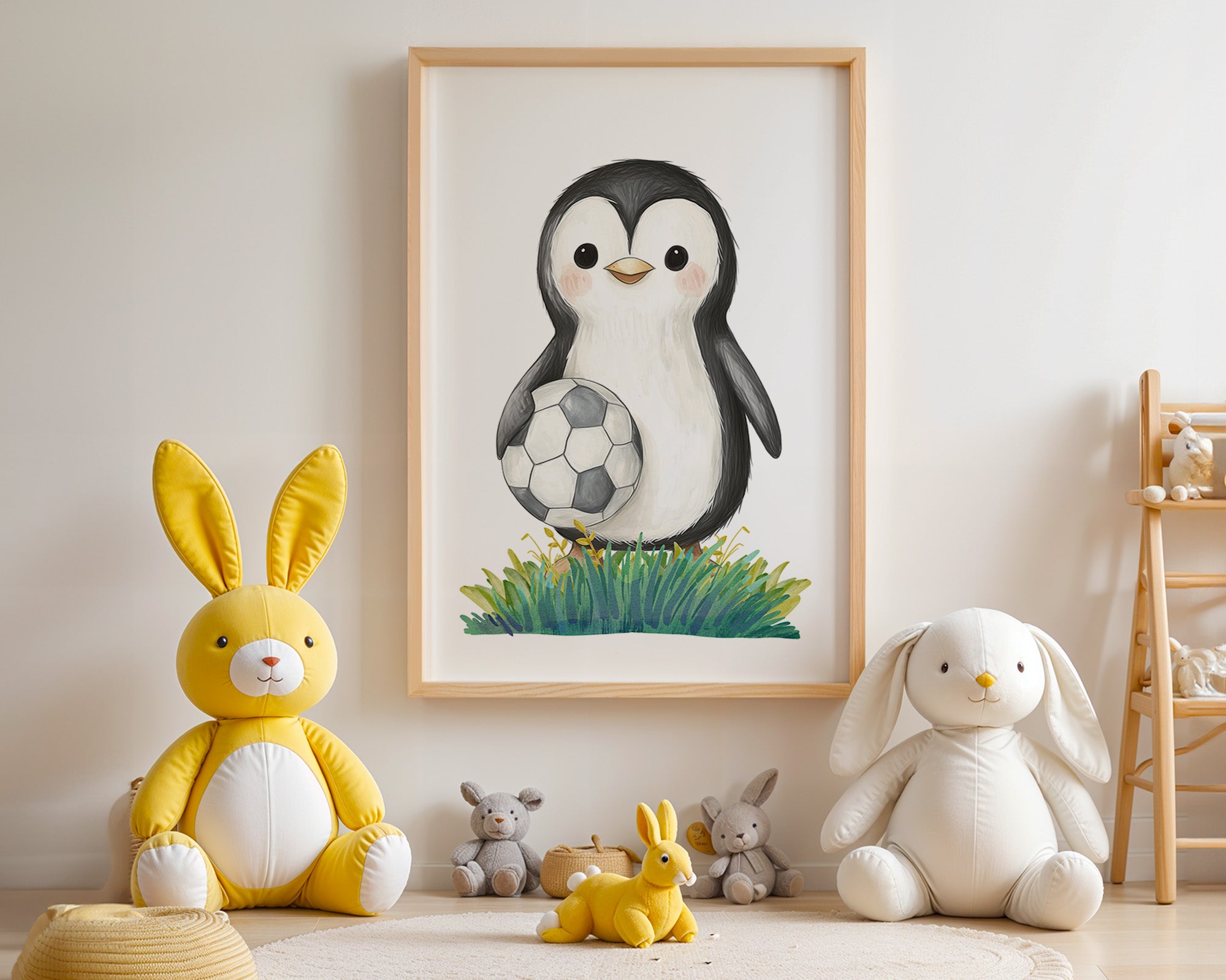 Pinguin Fußball Illustration