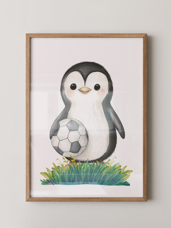 Pinguin Fußball Illustration