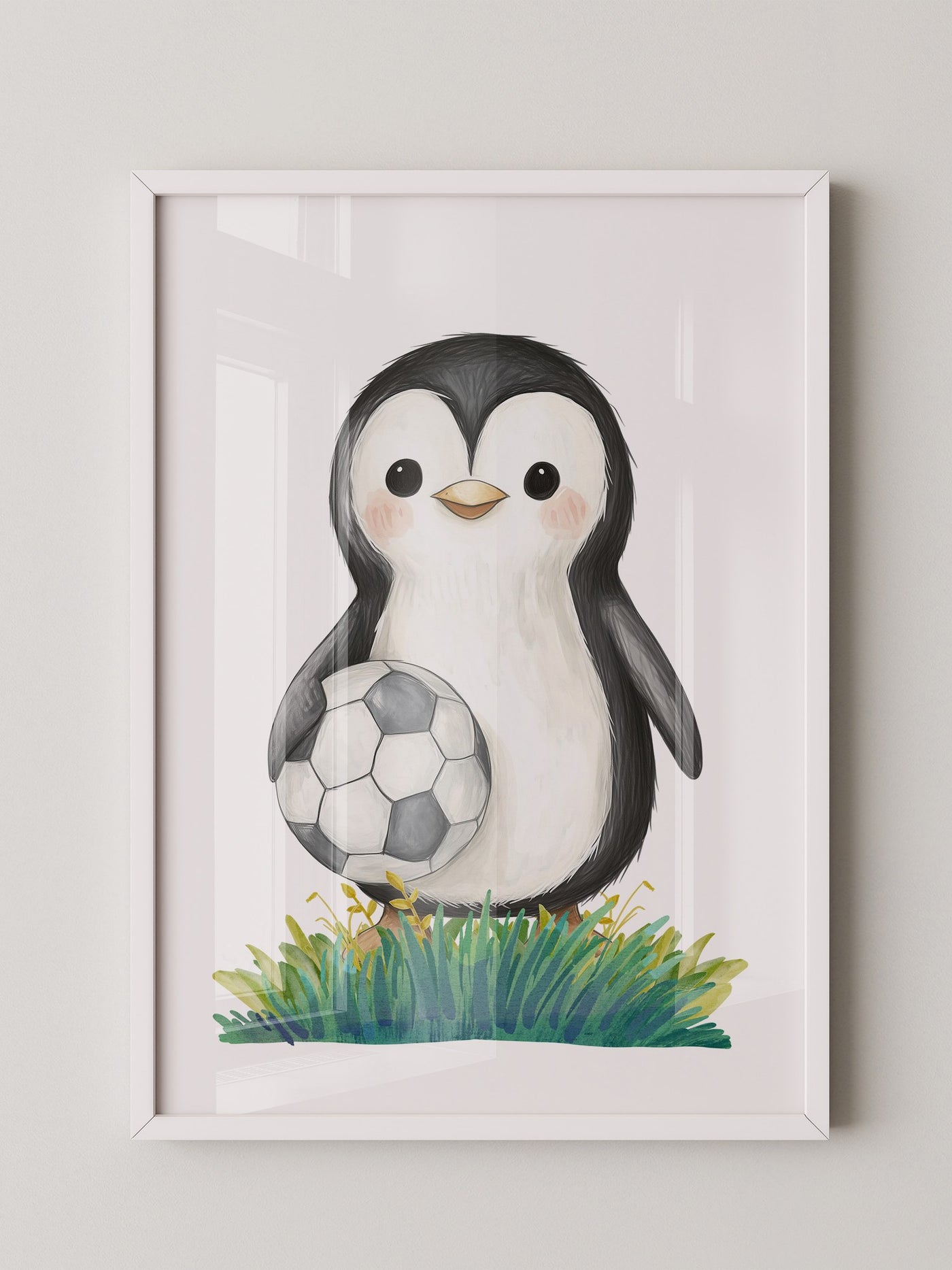 Pinguin Fußball Illustration