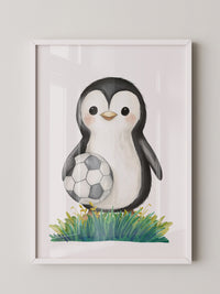 Pinguin Fußball Illustration