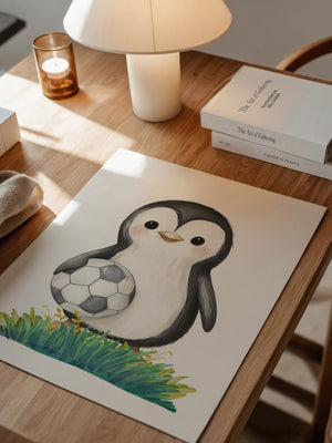 Pinguin Fußball Illustration