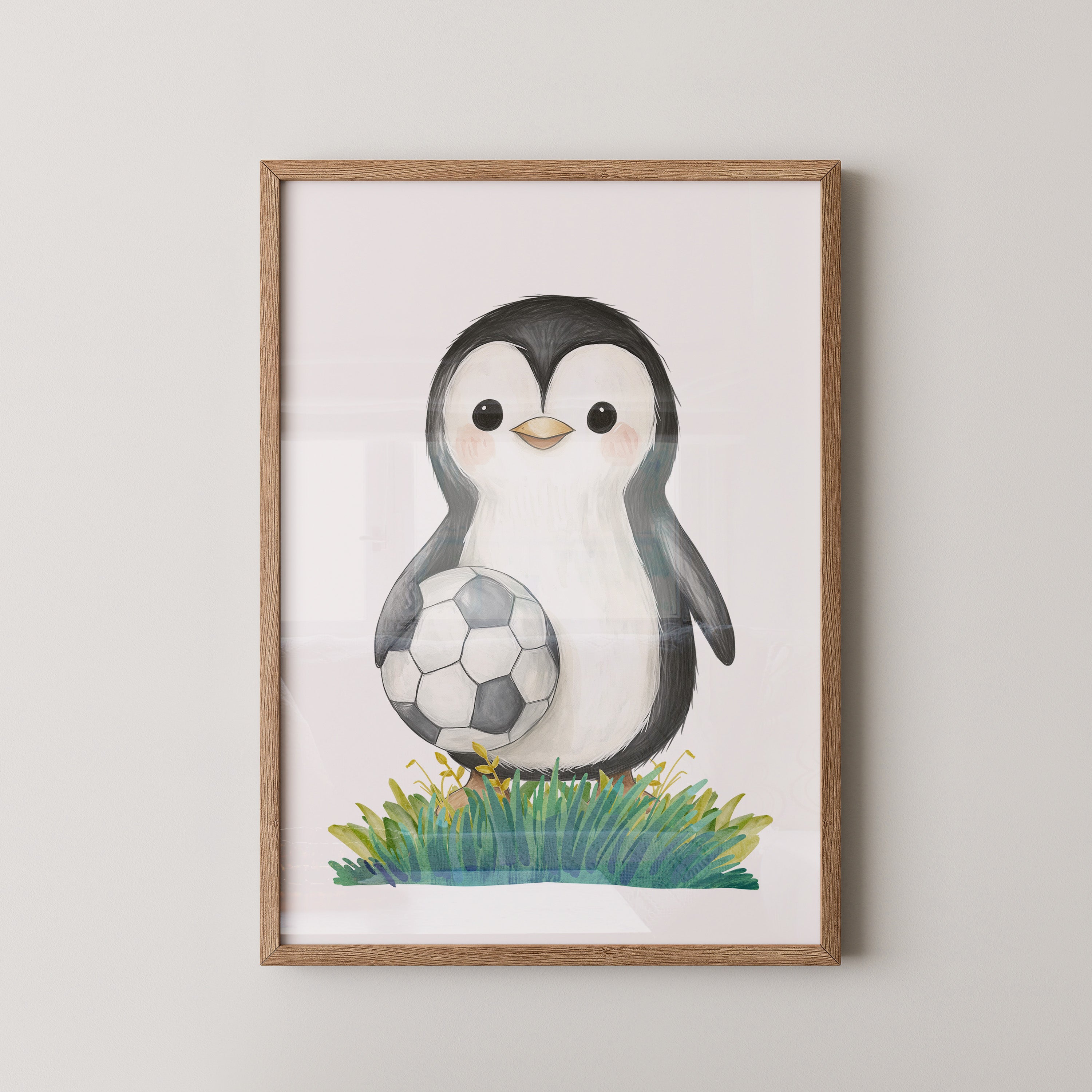 Pinguin Fußball Illustration
