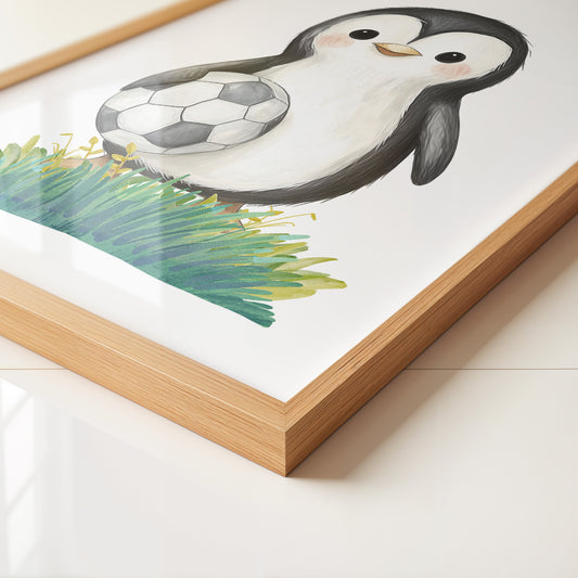 Pinguin Fußball Illustration