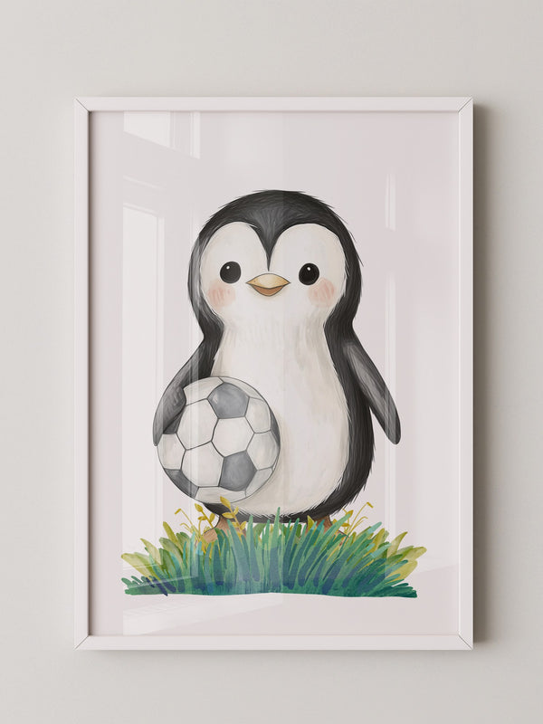 Pinguin Fußball Illustration