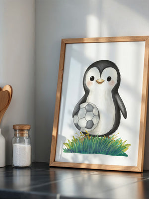 Pinguin Fußball Illustration