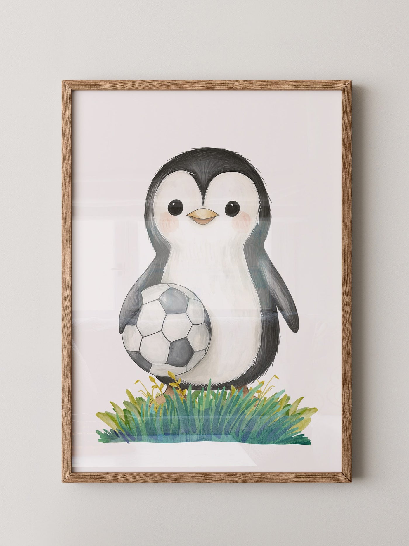 Pinguin Fußball Illustration