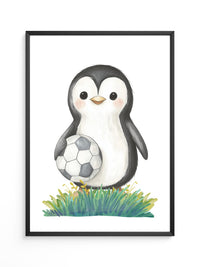 Pinguin Fußball Illustration