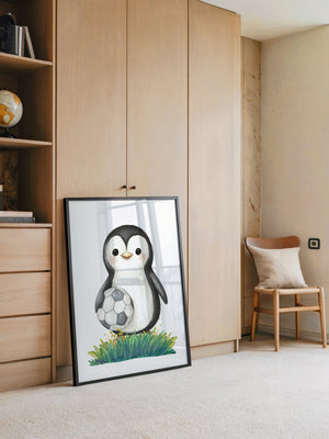Pinguin Fußball Illustration