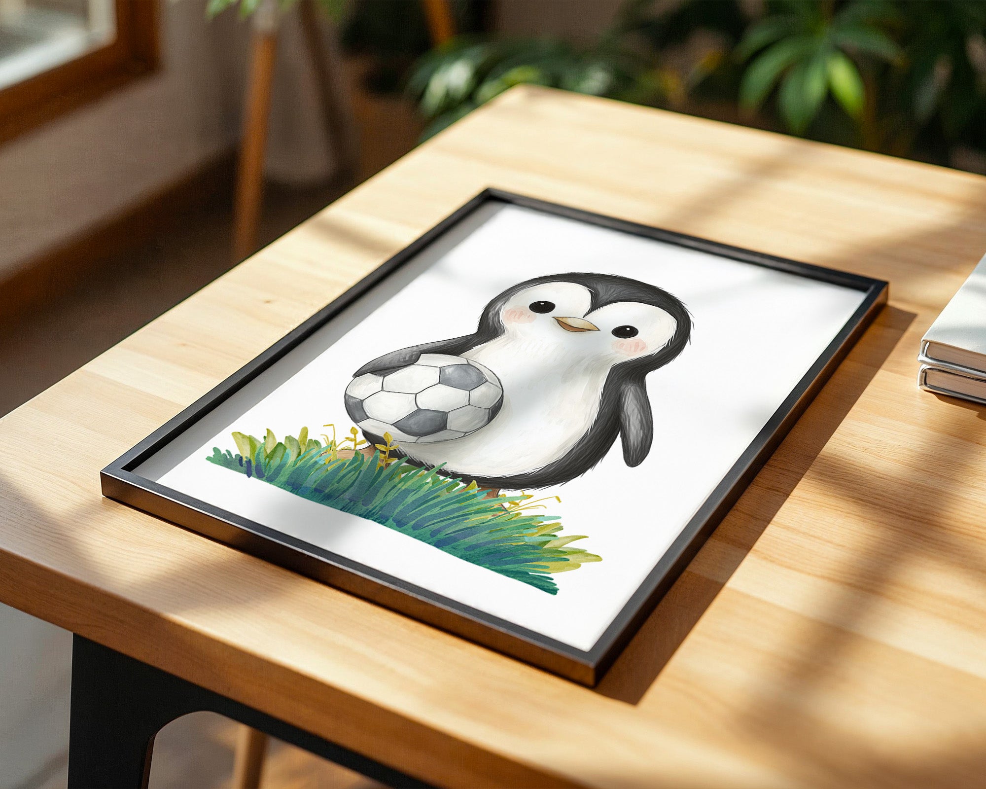 Pinguin Fußball Illustration