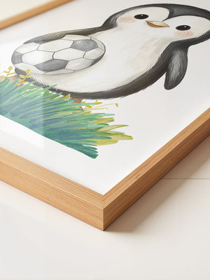 Pinguin Fußball Illustration