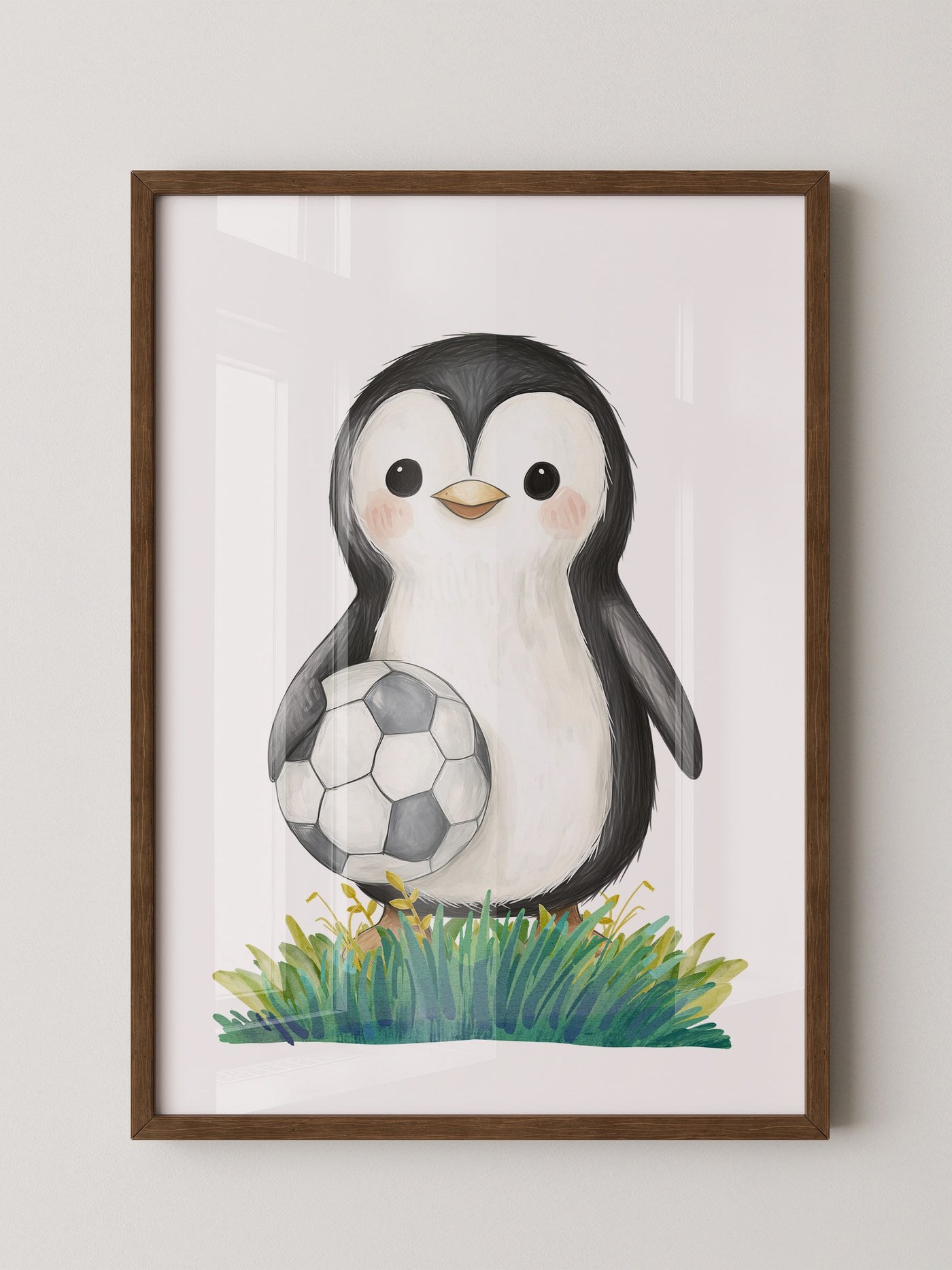Pinguin Fußball Illustration