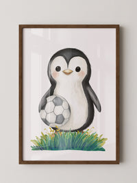 Pinguin Fußball Illustration