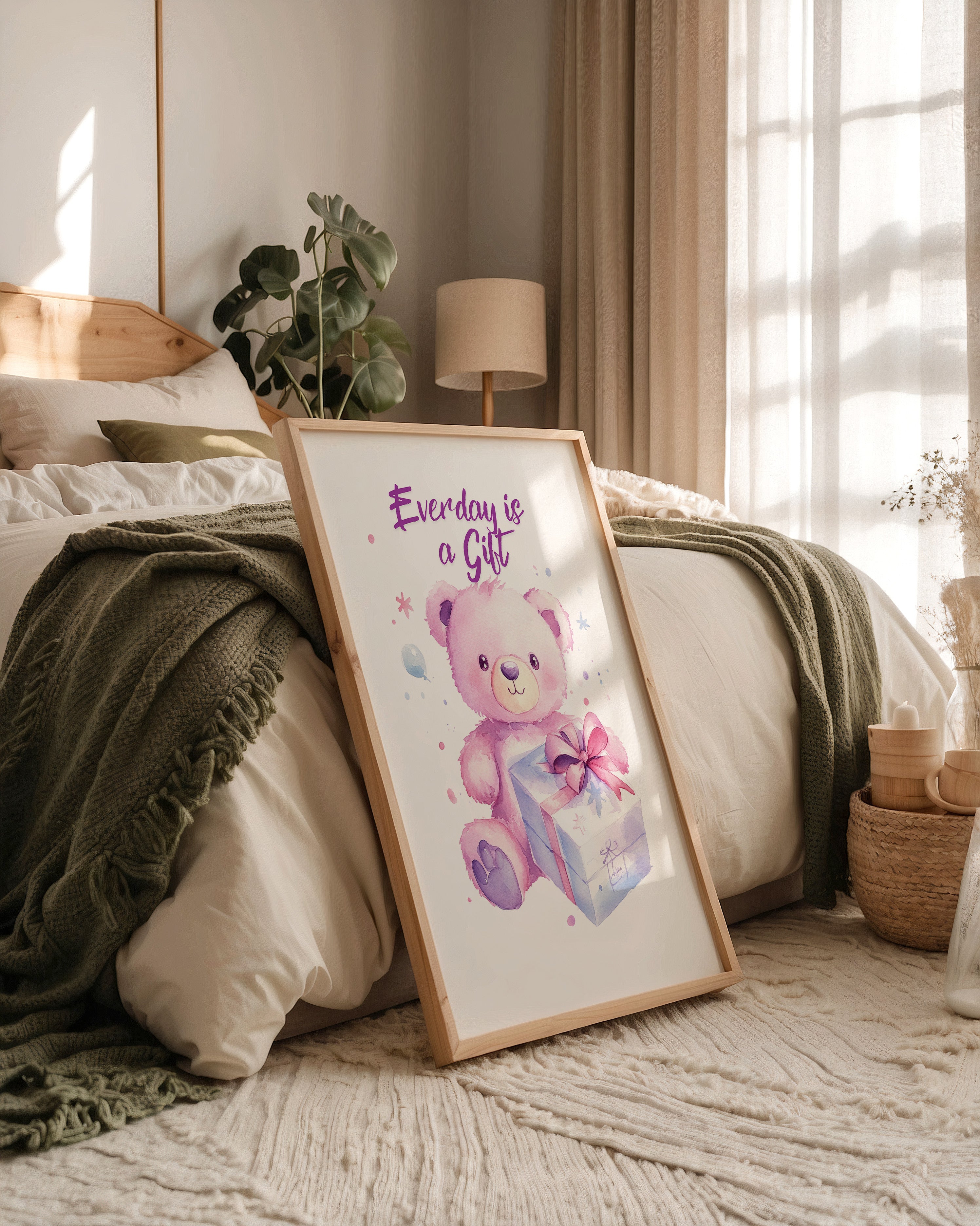 Rosa Teddy Pastell Geschenk