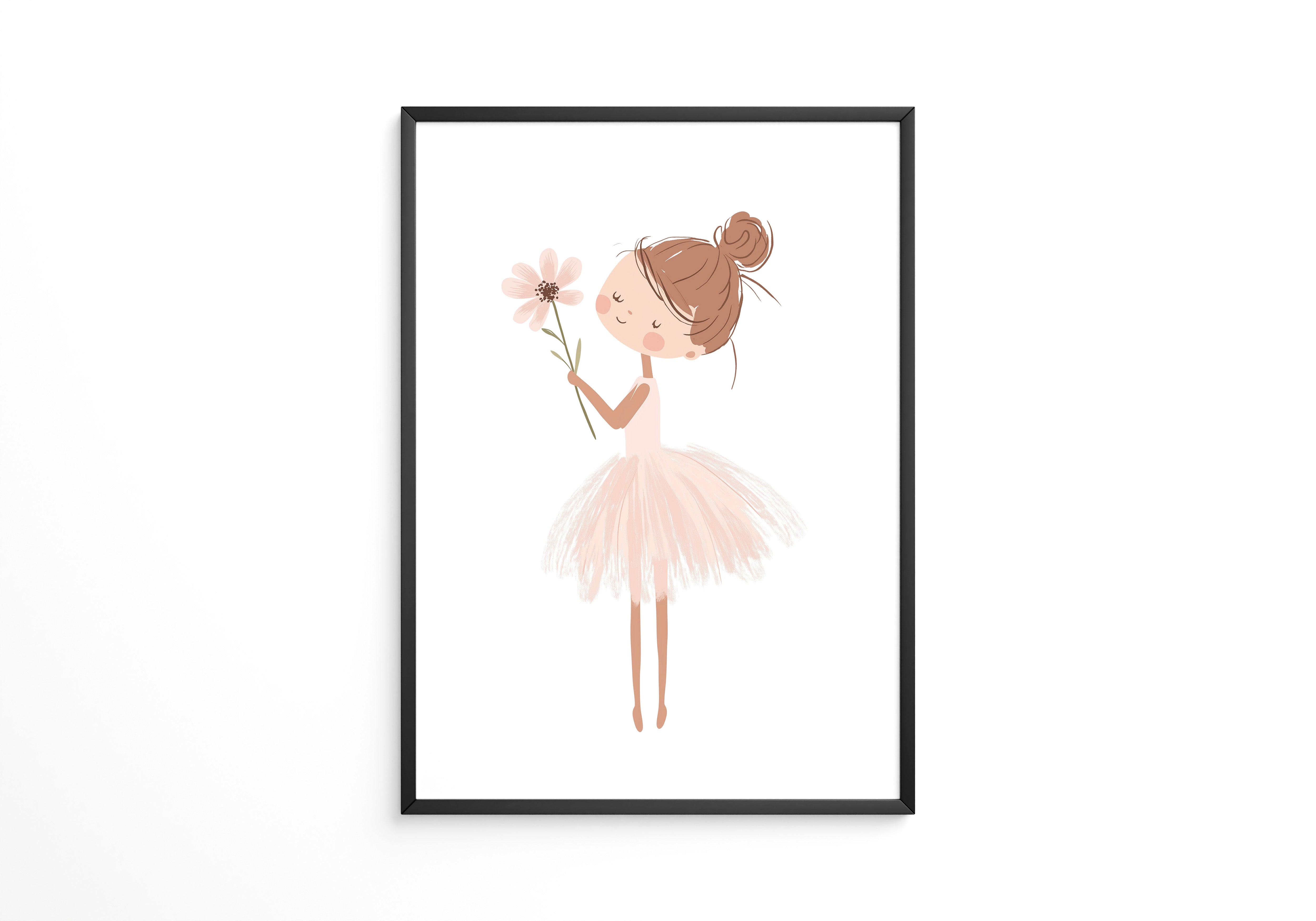 Ballerina Pastell Zeichnung