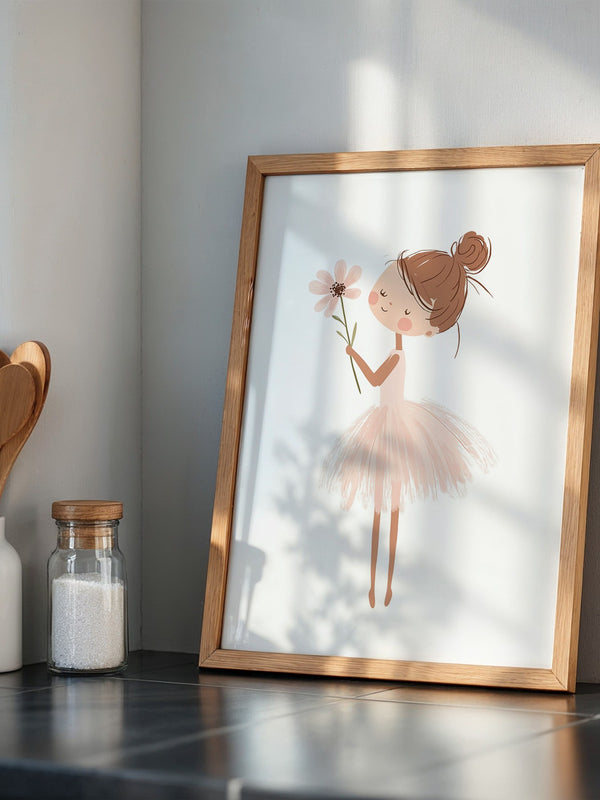 Ballerina Pastell Zeichnung