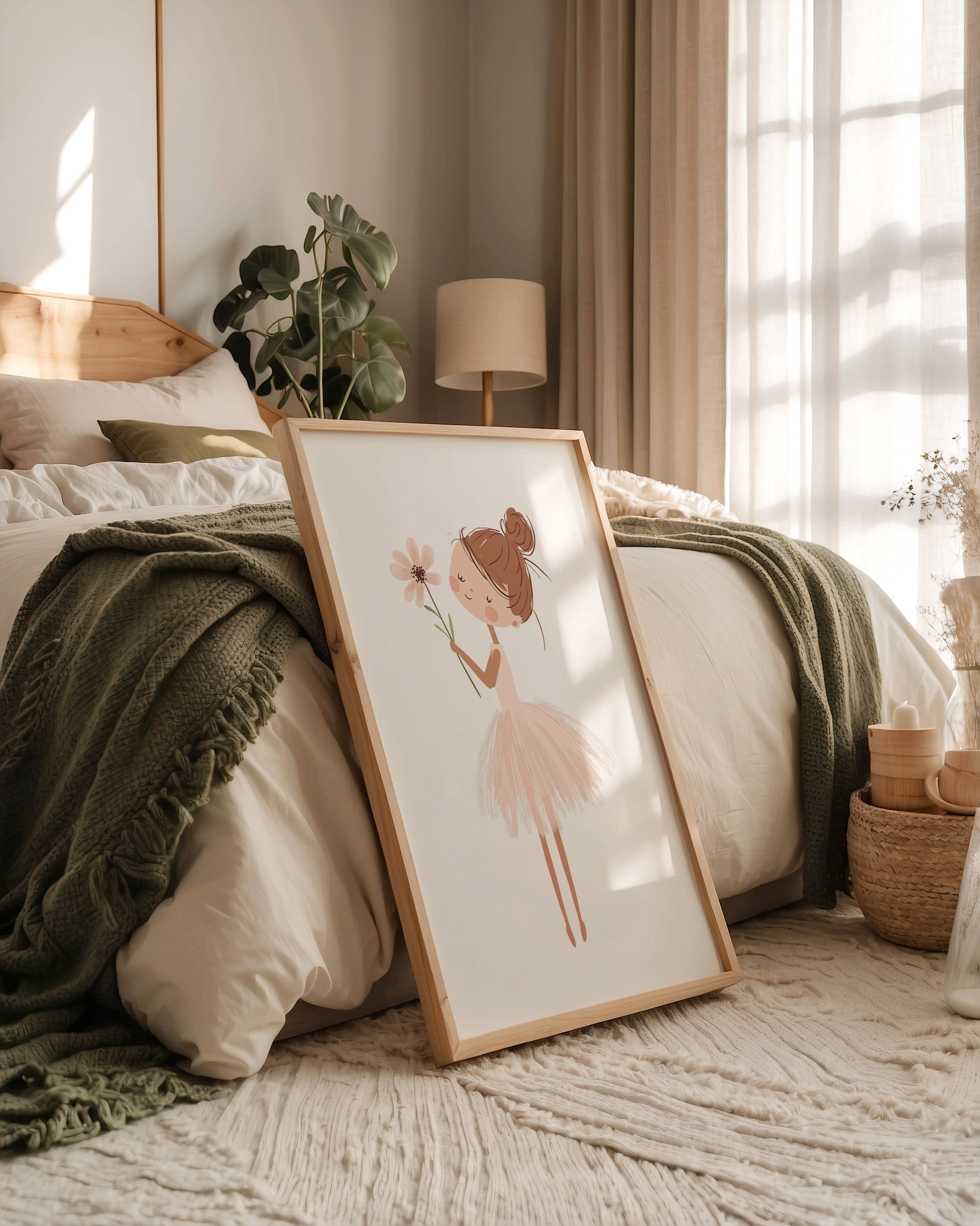 Ballerina Pastell Zeichnung