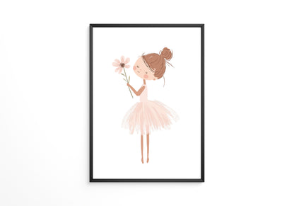 Ballerina Pastell Zeichnung