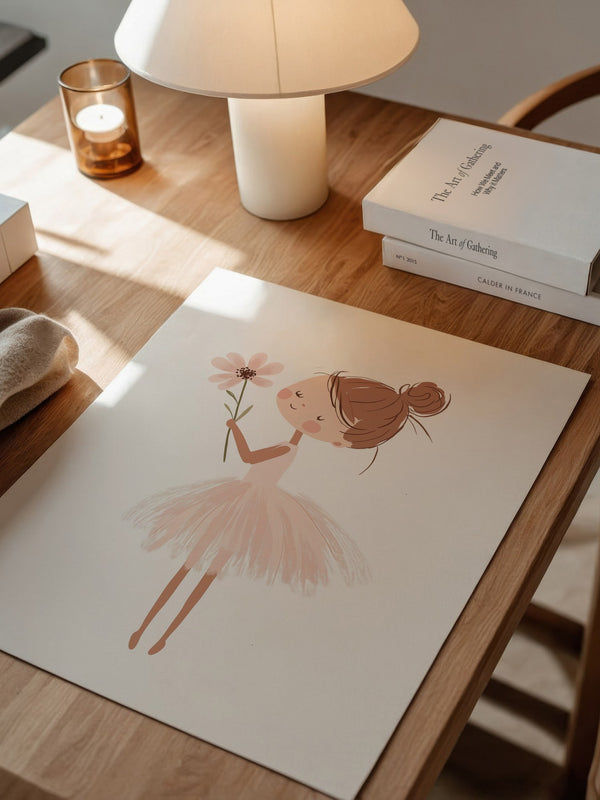 Ballerina Pastell Zeichnung