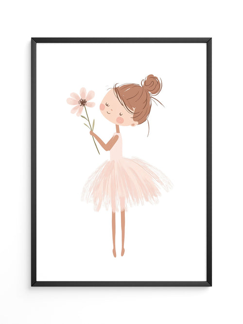 Ballerina Pastell Zeichnung
