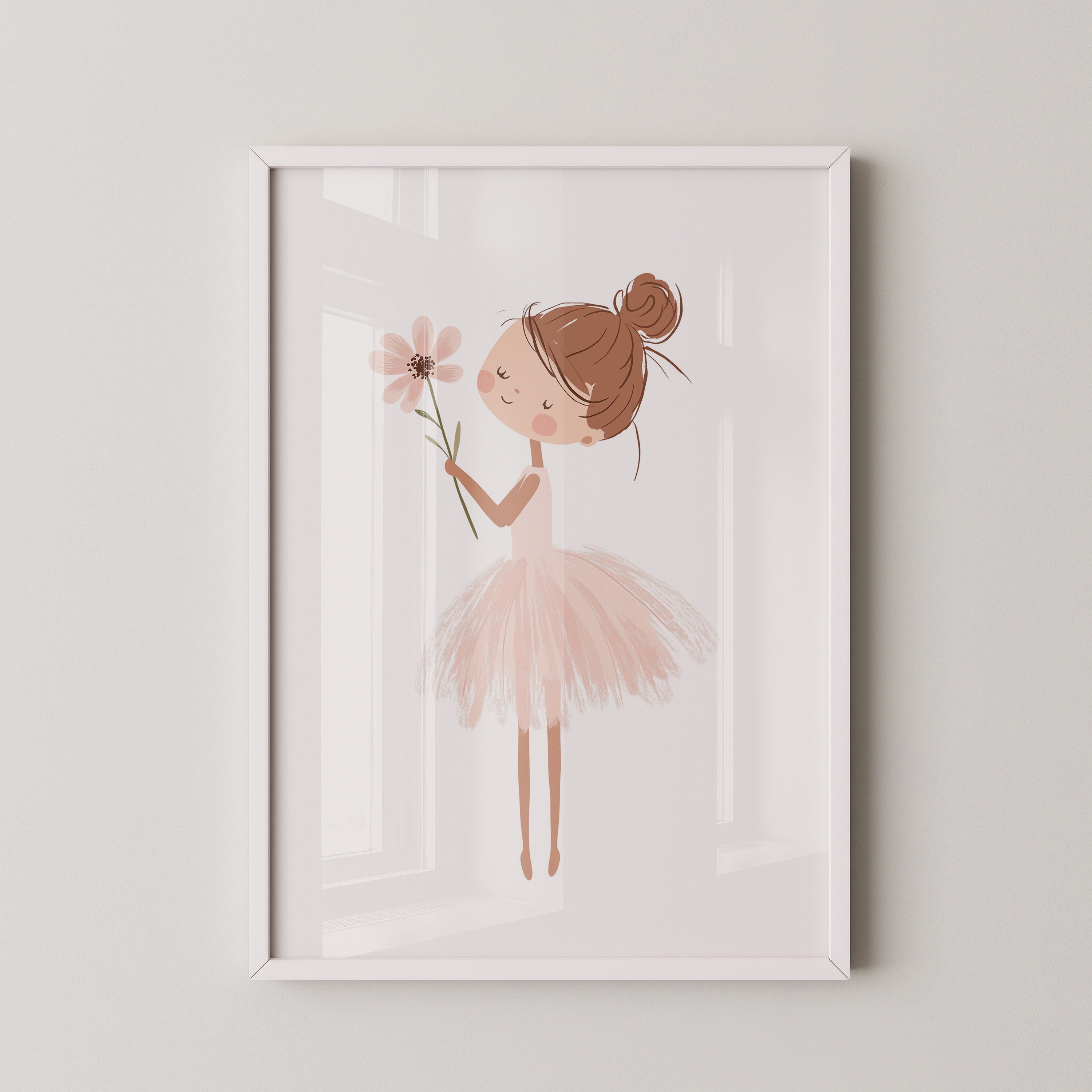 Ballerina Pastell Zeichnung