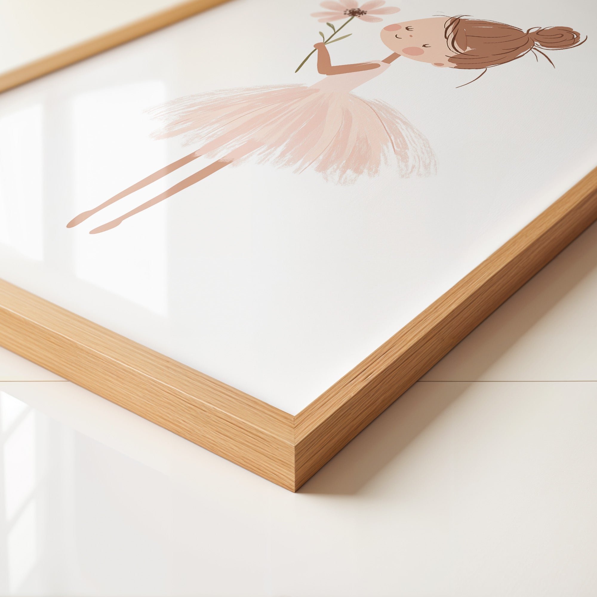 Ballerina Pastell Zeichnung