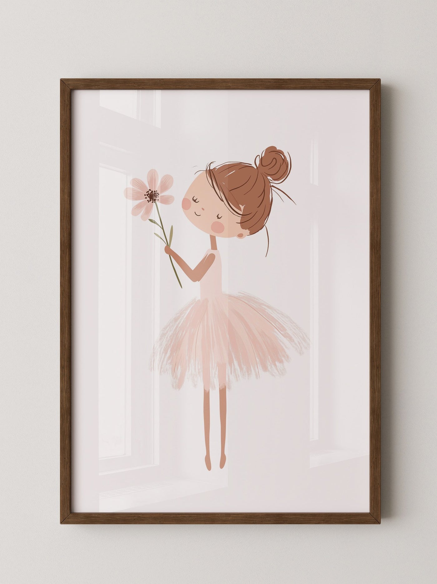 Ballerina Pastell Zeichnung