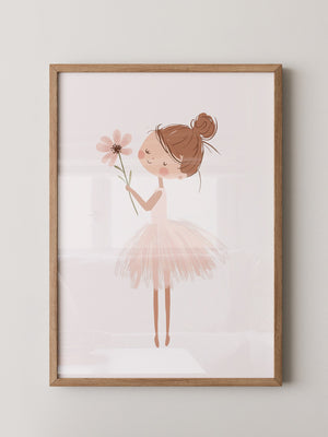 Ballerina Pastell Zeichnung