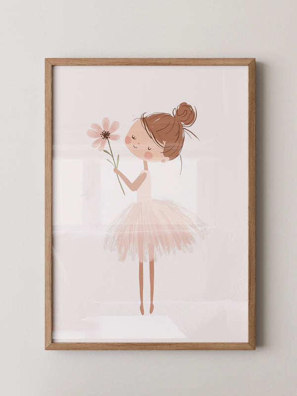 Ballerina Pastell Zeichnung