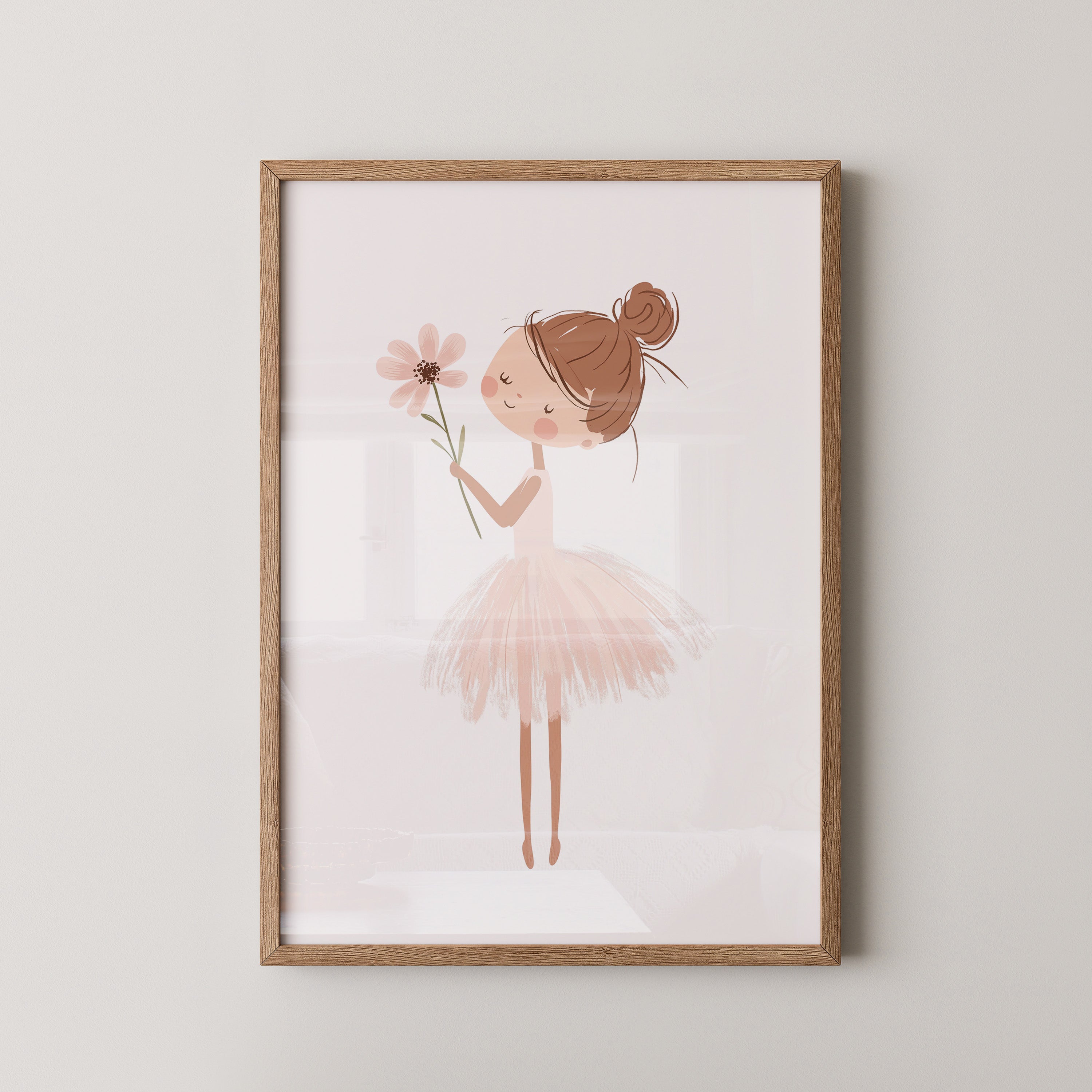 Ballerina Pastell Zeichnung