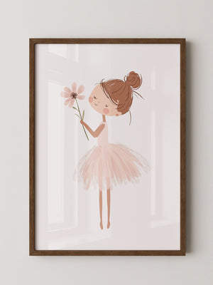 Ballerina Pastell Zeichnung