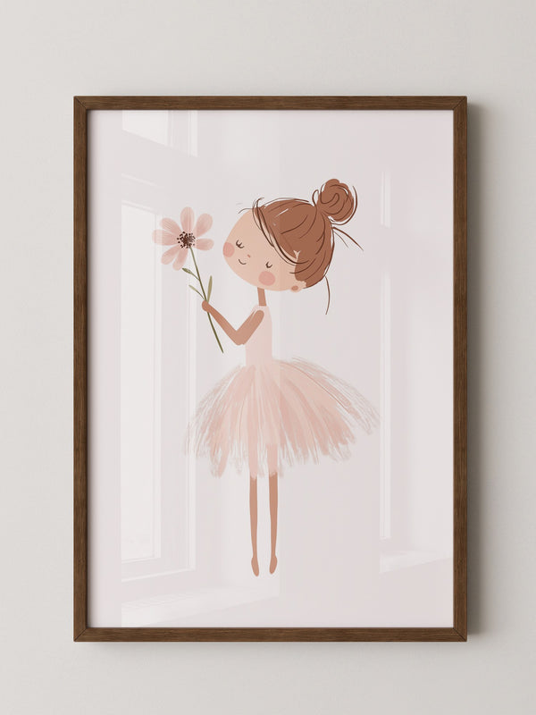 Ballerina Pastell Zeichnung