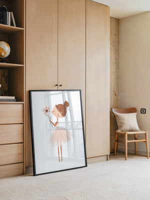 Ballerina Pastell Zeichnung