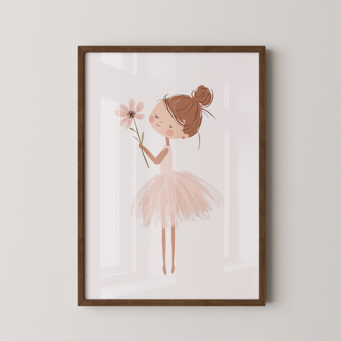 Ballerina Pastell Zeichnung