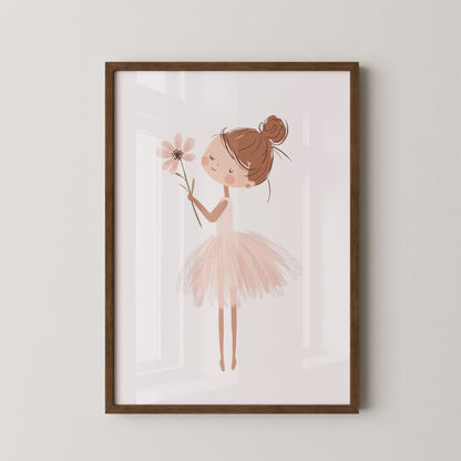 Ballerina Pastell Zeichnung