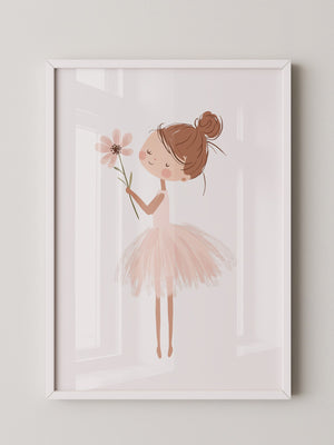 Ballerina Pastell Zeichnung