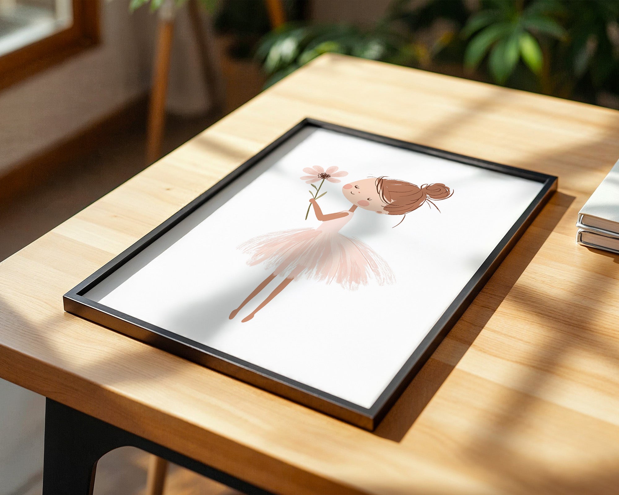 Ballerina Pastell Zeichnung