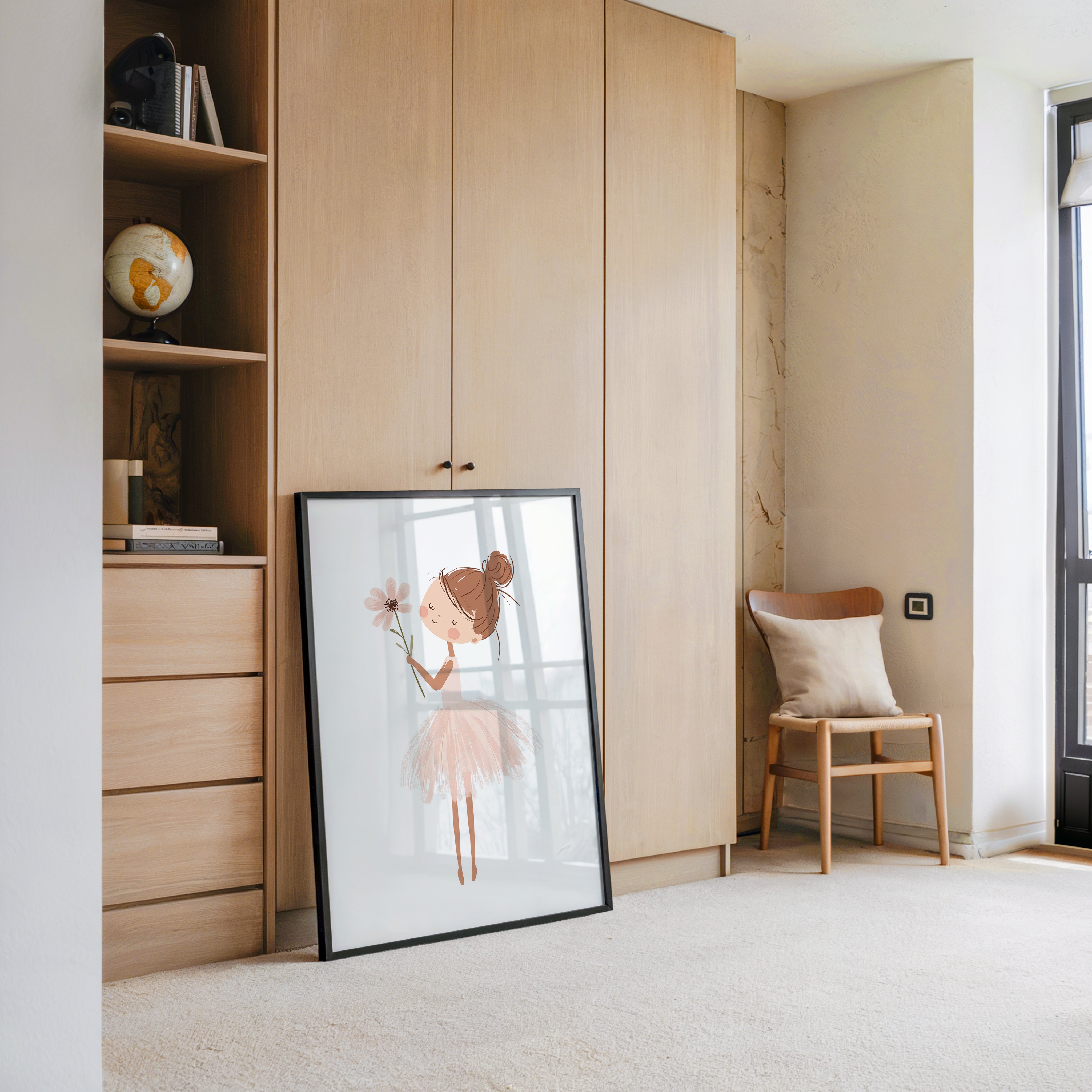 Ballerina Pastell Zeichnung