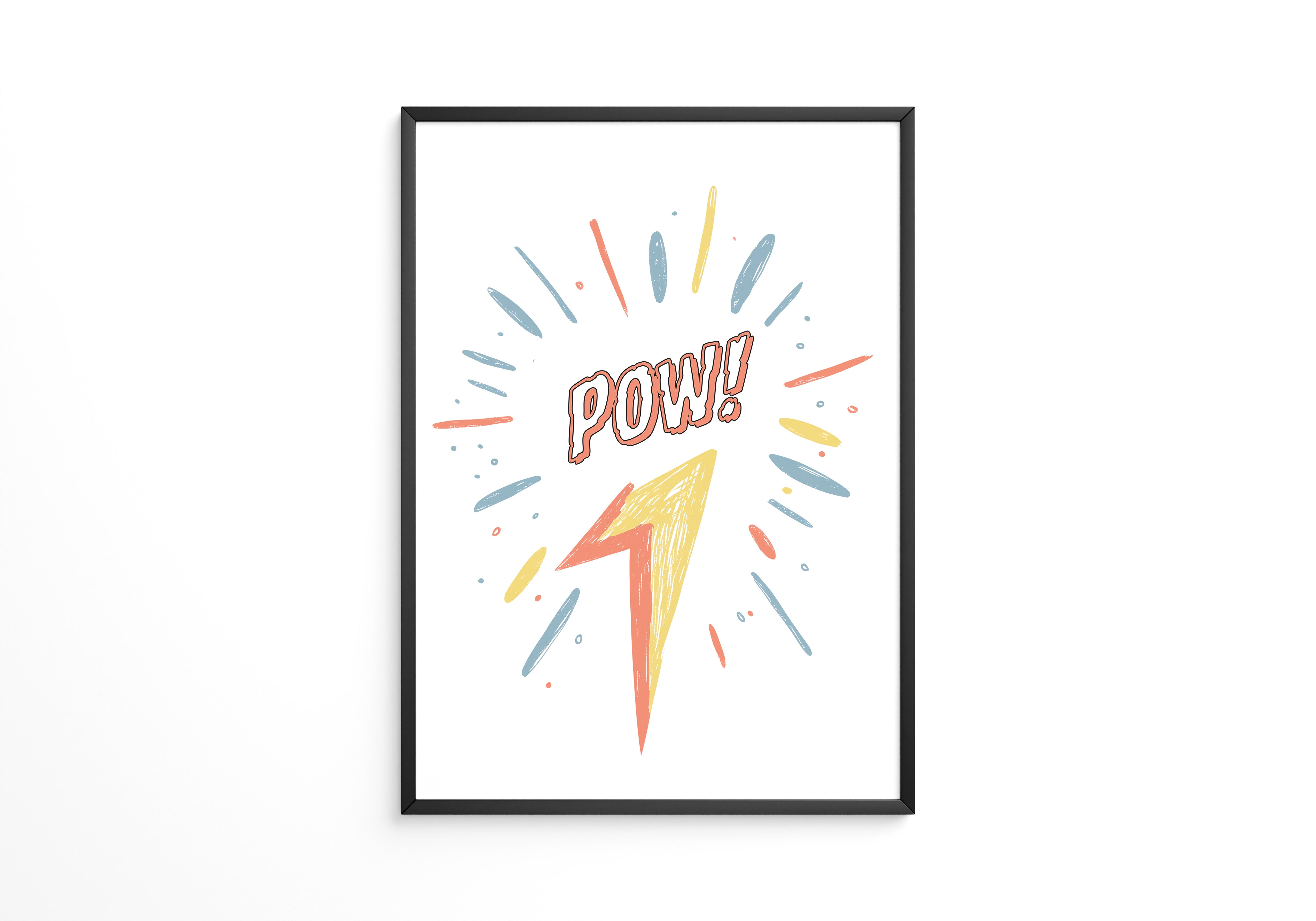 Comic-Blitz Pop-Art Farbig