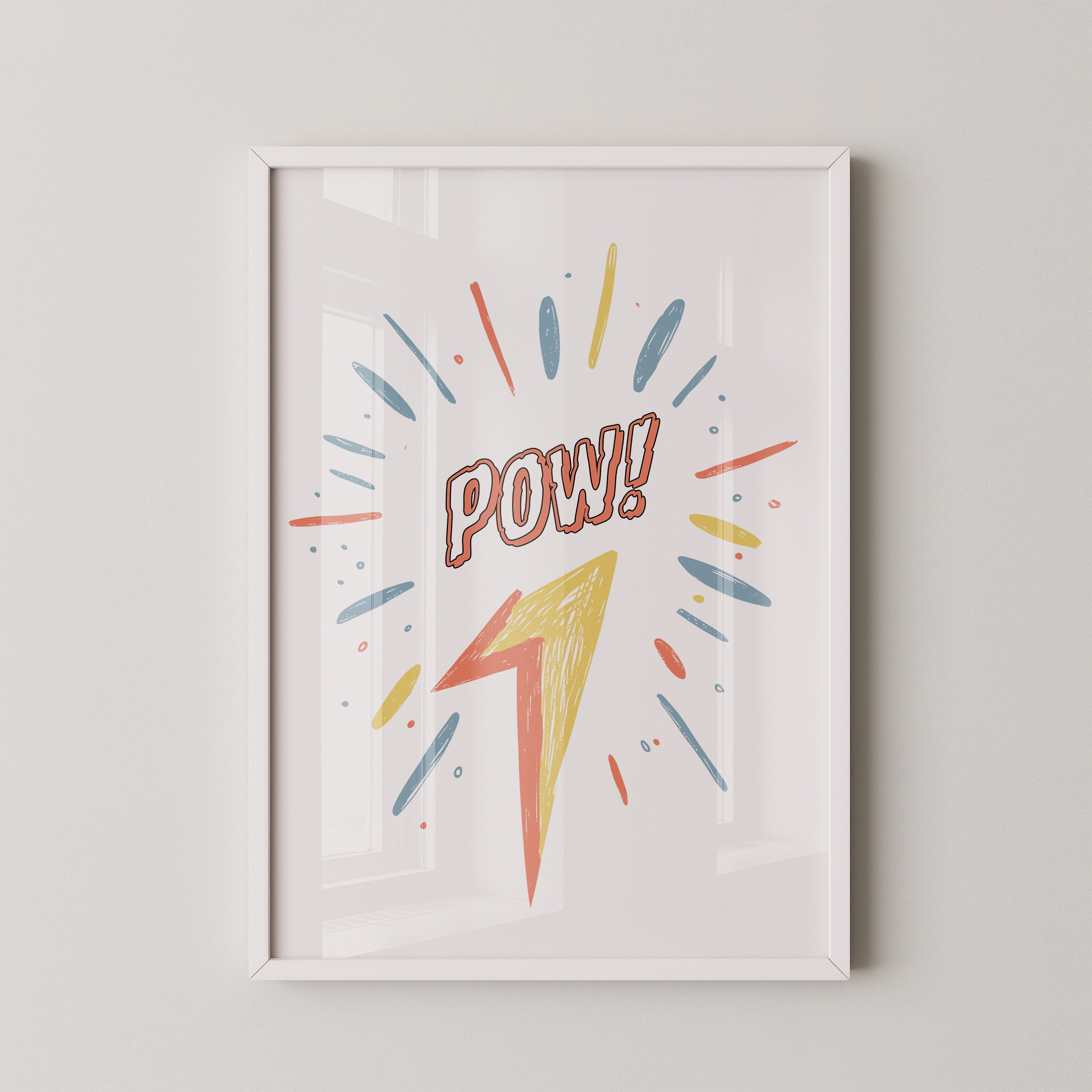 Comic-Blitz Pop-Art Farbig