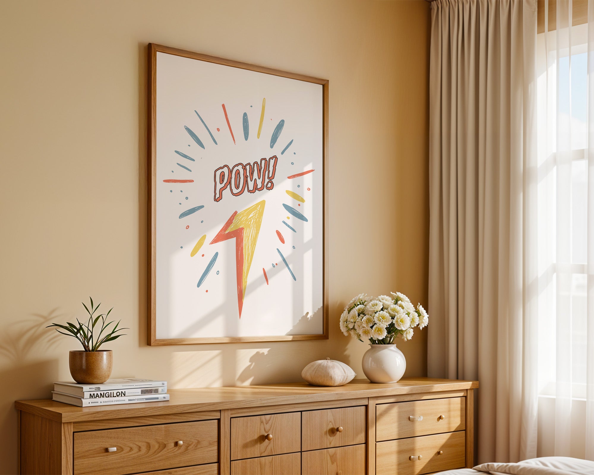 Comic-Blitz Pop-Art Farbig