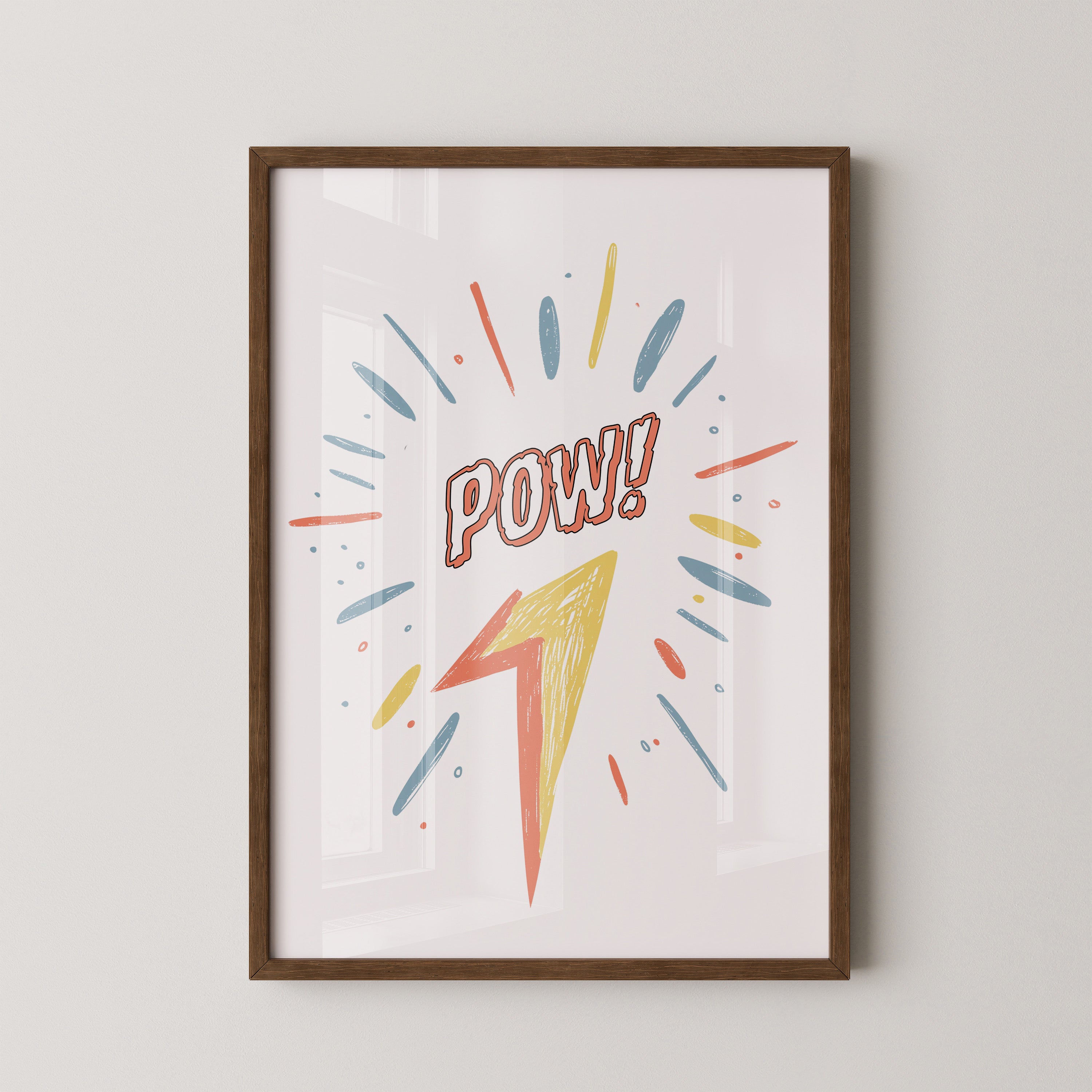 Comic-Blitz Pop-Art Farbig