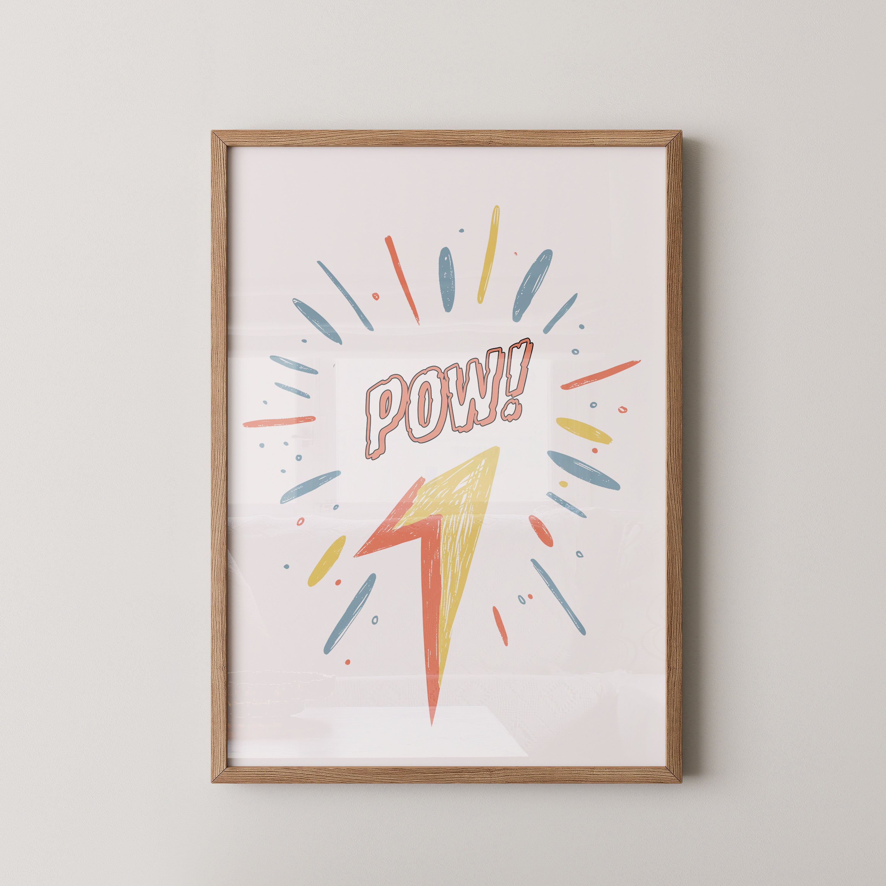 Comic-Blitz Pop-Art Farbig