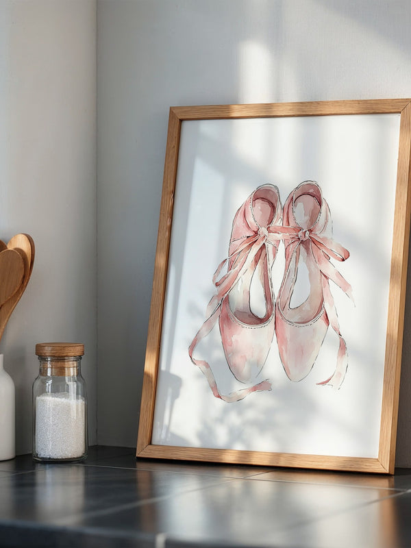 Ballettschuhe Aquarell Rosa