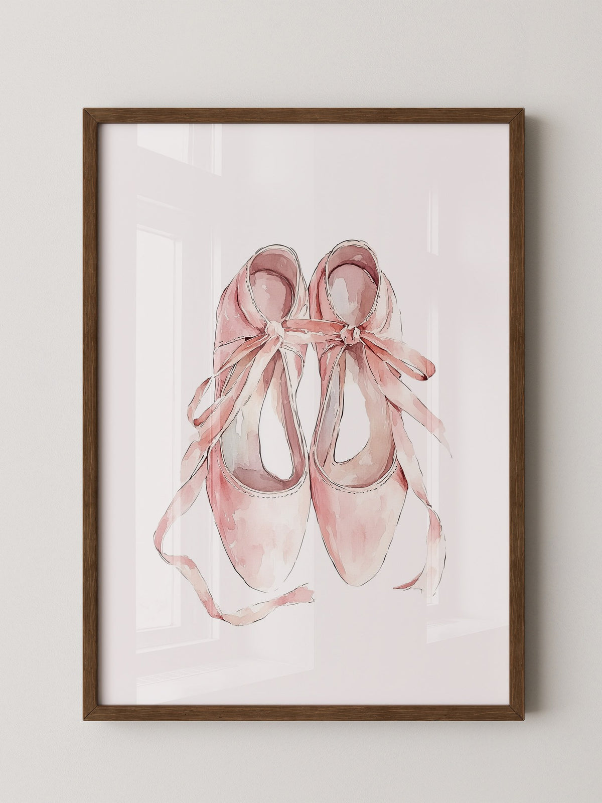 Ballettschuhe Aquarell Rosa