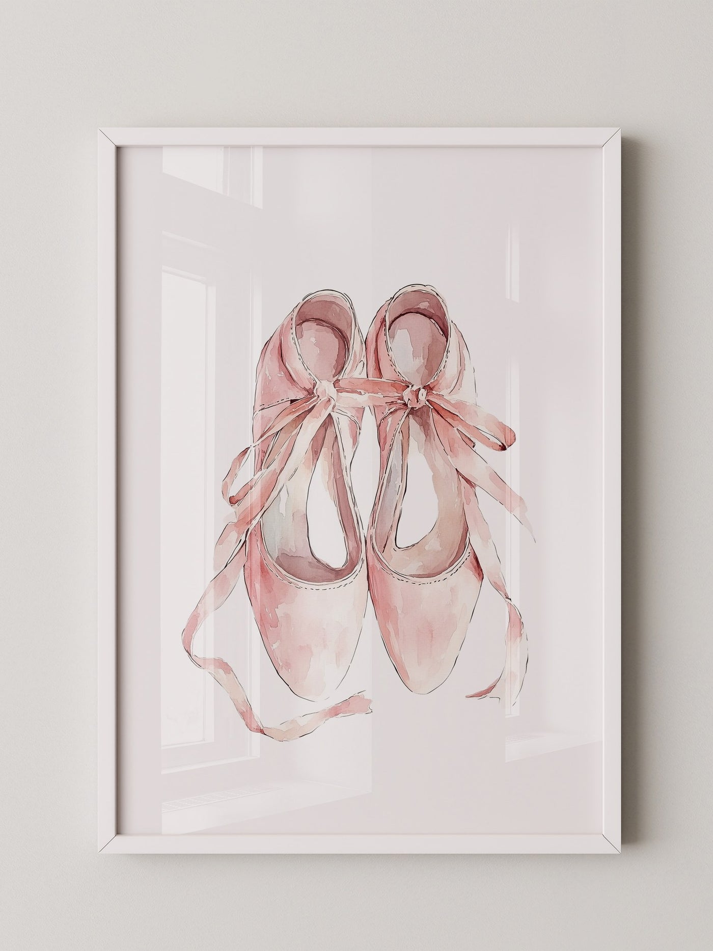 Ballettschuhe Aquarell Rosa