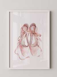 Ballettschuhe Aquarell Rosa